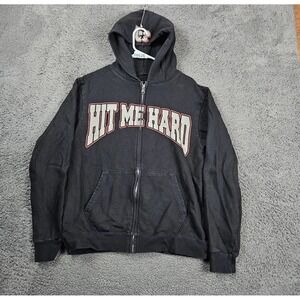 Billie Eilish Hit Me Hard And Soft The Tour 2024 Black Zip Up Hoodie Size L